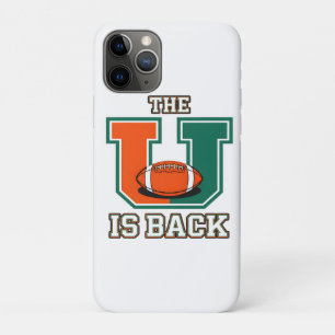 The U Is Back Orange and Green College Football Fa iPhone 11 Pro Case