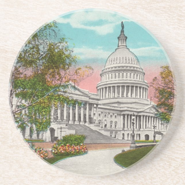The U.S. Capitol Vintage Coaster (Front)