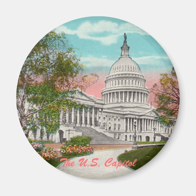 The U.S. Capitol Vintage Magnet (Front)