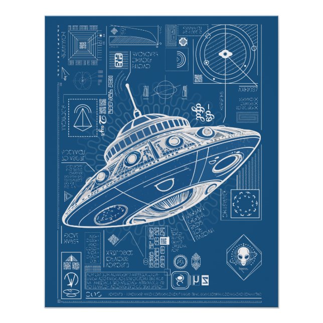 The UFO Blueprint Poster (Front)