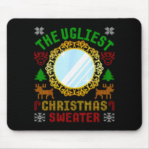 The Ugliest Ugly Christmas Sweater With Mirror Fun Mouse Mat