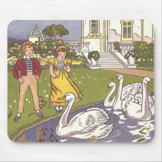 The Ugly Duckling, Vintage Fairy Tale by Hauman Mouse Mat