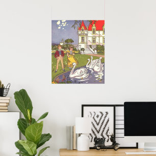 The Ugly Duckling, Vintage Fairy Tale by Hauman Poster