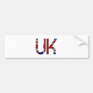 The UK Union Jack British Flag Typography Elegant Bumper Sticker