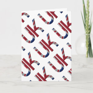 The UK Union Jack British Flag Typography Elegant Note Card