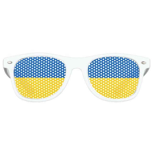The Ukrainian colour | Flag of Ukraine Retro Sunglasses (Front)