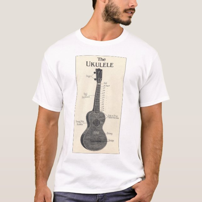 The Ukulele Men's light short sleeve T-Shirt (Front)