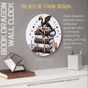 The Ultimate Book Dragon Wall Clock