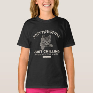 The Ultimate Chill: Cat Illustration T-Shirt