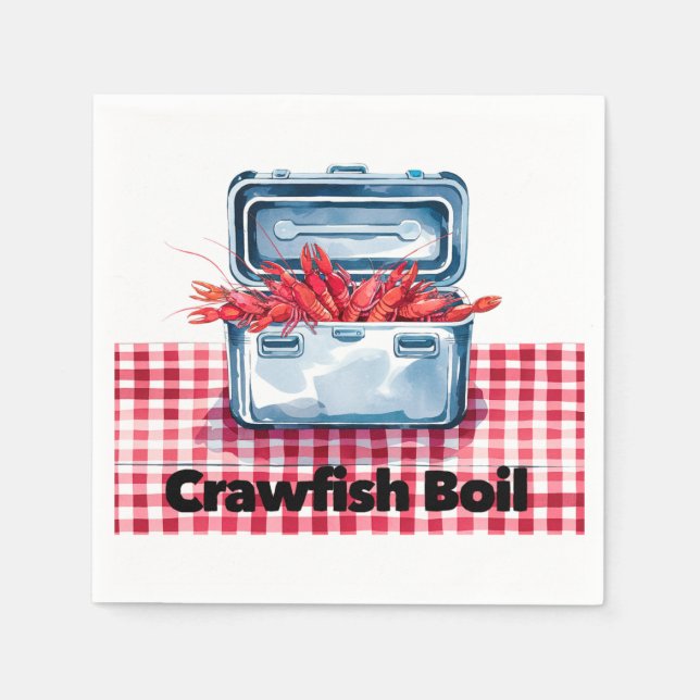 The Ultimate Crawfish Boil: A Southern Tradition Napkin (Front)