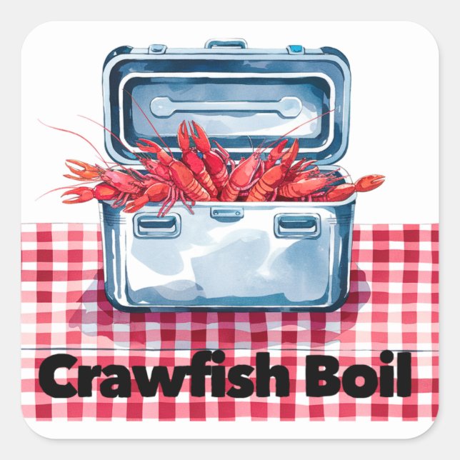 The Ultimate Crawfish Boil: A Southern Tradition Square Sticker (Front)