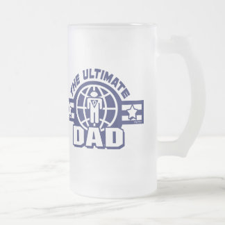 The Ultimate Dad Logo Gear Frosted Glass Beer Mug