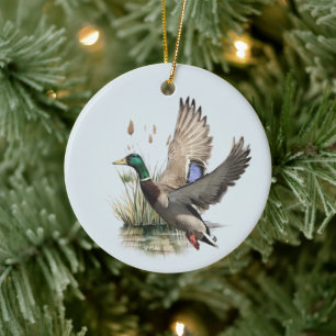 The ultimate duck hunting   ceramic tree decoration