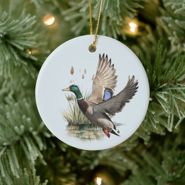 The ultimate duck hunting   ceramic tree decoration (Tree)
