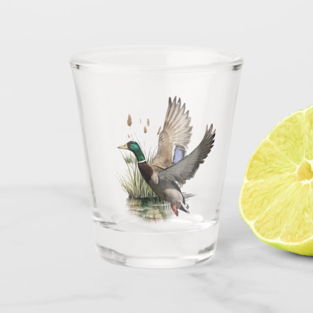 The ultimate duck hunting   shot glass (Front)