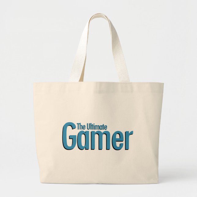 The Ultimate Gamer Large Tote Bag (Front)
