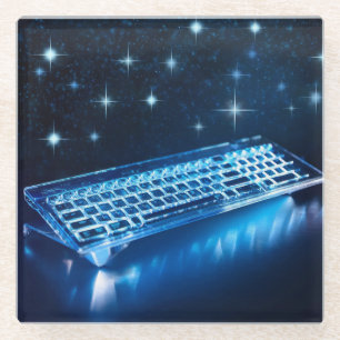 The Ultimate Illuminated Keyboard Glass Coaster