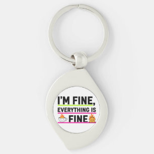The Ultimate "I'm Fine" Men's Hoodies Key Ring