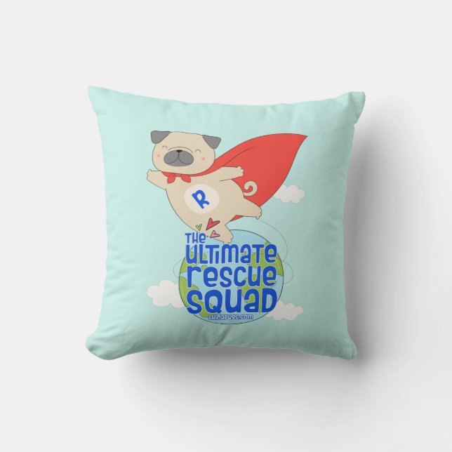 The Ultimate Rescue Squad Throw Pillow (Front)