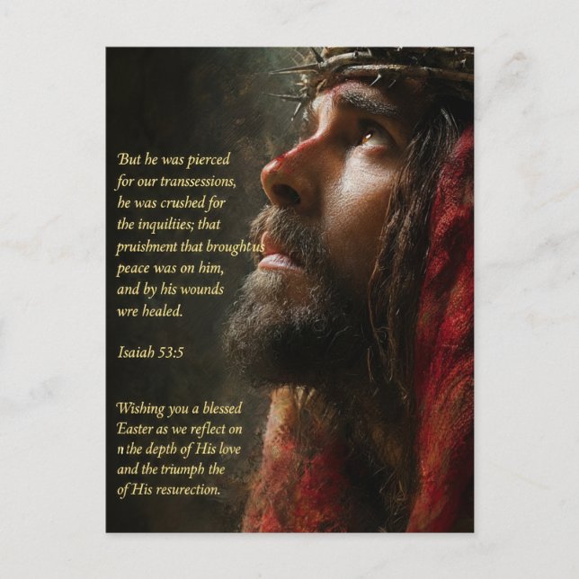 "The Ultimate Sacrifice" Easter Greeting Postcard (Front)