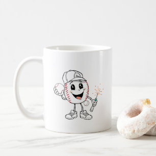 The Ultimate Sports Mascot: Bash the Baseball Coffee Mug
