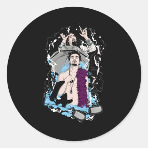 The Umbrella Academy Klaus Illustrated Classic Round Sticker