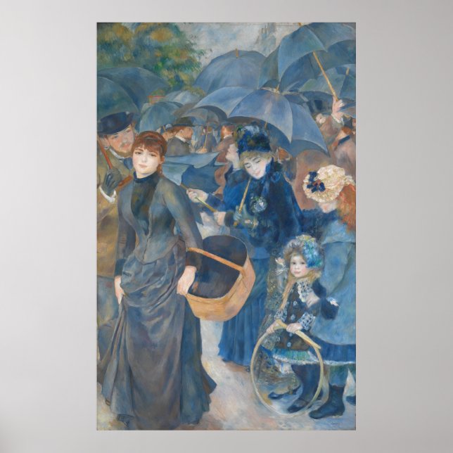 The Umbrellas by Pierre-Auguste Renoir (1881-86) Poster (Front)