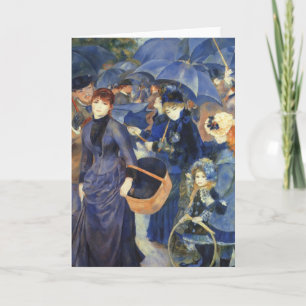 The umbrellas by Pierre Renoir Card