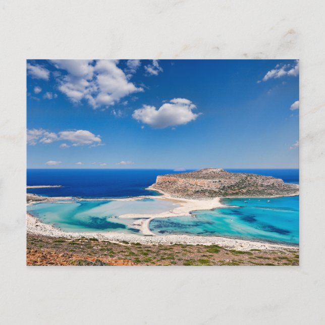 The unbelievable beauty of Balos Lagoon with Cap T Postcard (Front)