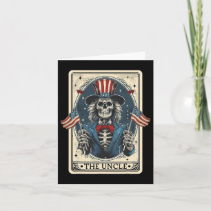 The Uncle Tarot Card Skeleton Uncle Sam Vintage 4t