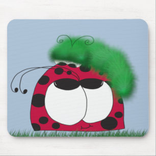 The Uncommon Friends Ladybug and Caterpillar Mouse Mat