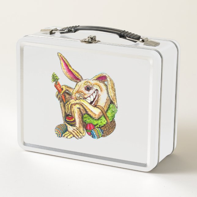 The Unconventional Metal Lunch Box Easter Basket (Front)