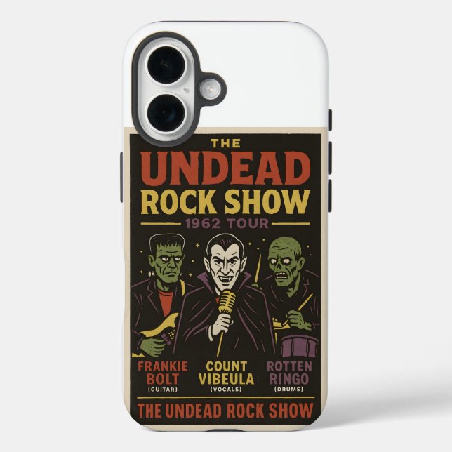 The Undead Rock Show Funny Vampire Zombie Band Case-Mate iPhone Case (Back)