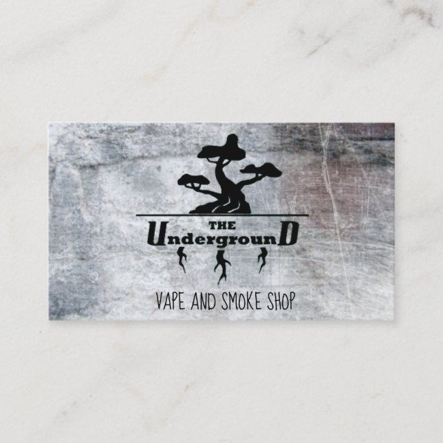 The Underground Business Cards Grey Stone (Front)