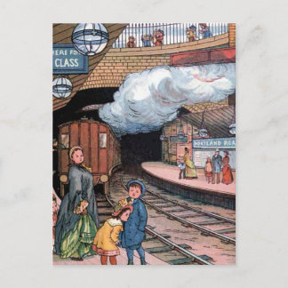 "The Underground, London" Vintage Illustration Postcard