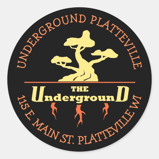 The Underground Vaping Shop Logo stickers (Front)