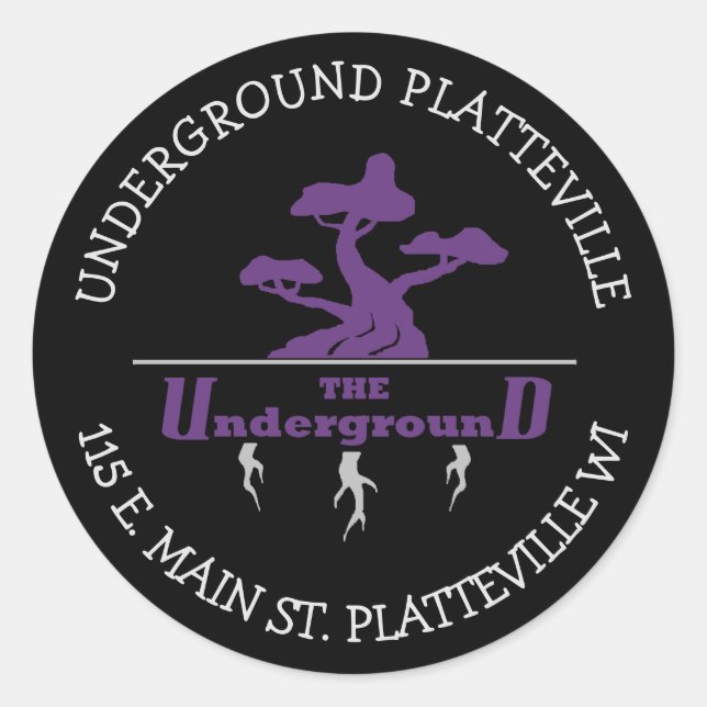 The Underground Vaping Shop Logo stickers (Front)