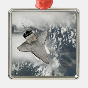 The underside of space shuttle Discovery Metal Tree Decoration