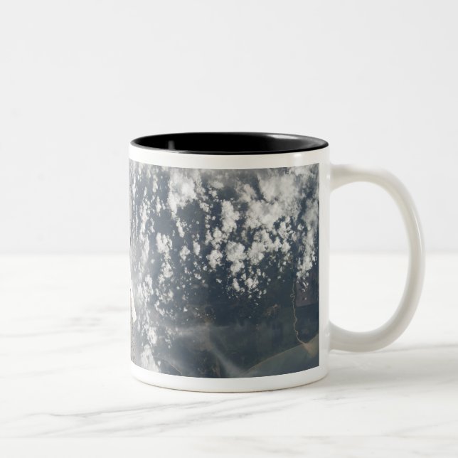 The underside of space shuttle Discovery Two-Tone Coffee Mug (Right)