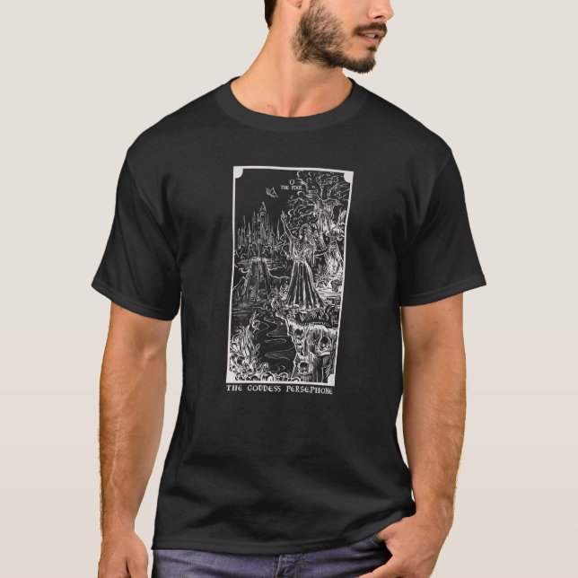 The Underworld Goddess The Fool Tarot Card Greek M T-Shirt (Front)