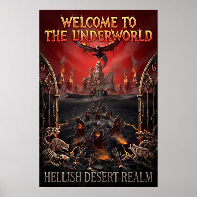 the Underworld Hellish Desert Realm Gothic Horror  Poster (Front)