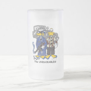 The Unduckables Untouchables Frosted Glass Beer Mug