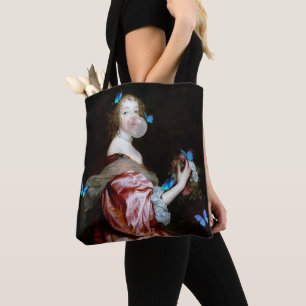 The Unexpected Arrival of Blue Butterflies Tote Bag