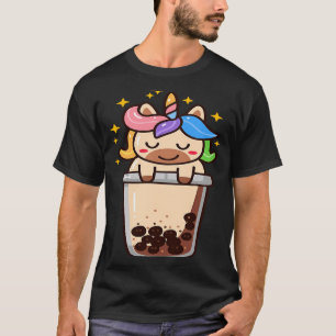 The Unicorn Drinking Cups Boba Tea Meme Memes T-Shirt