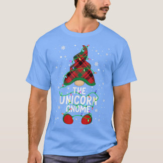 The Unicorn Gnome Family Matching Group Xmas Light T-Shirt