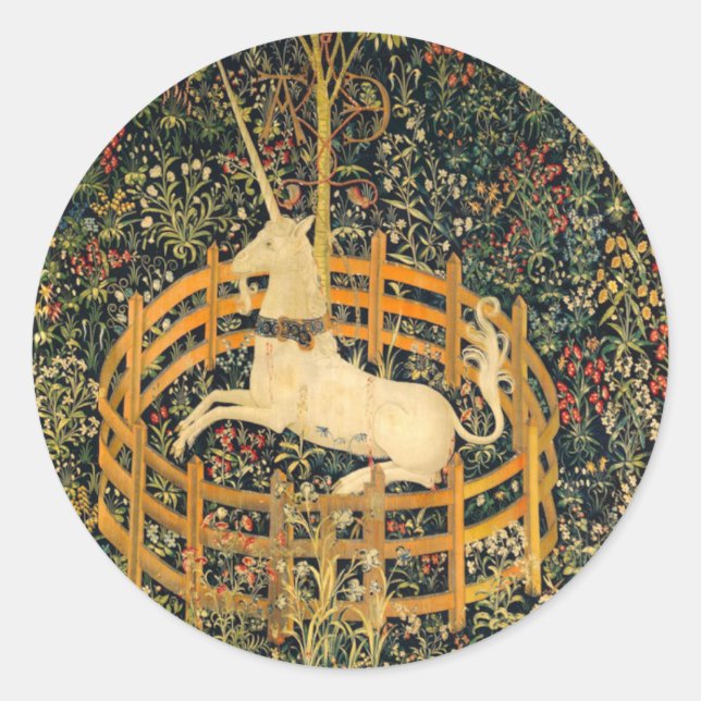 The Unicorn in Captivity Classic Round Sticker (Front)