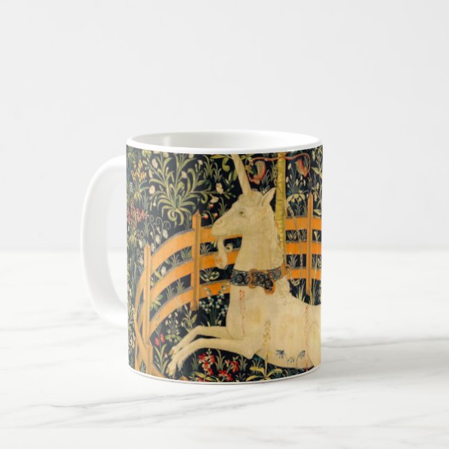 The Unicorn in Captivity Coffee Mug (Front Left)