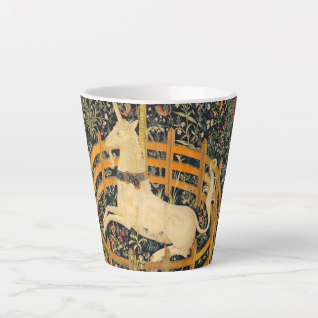 The Unicorn in Captivity Latte Mug (Front)