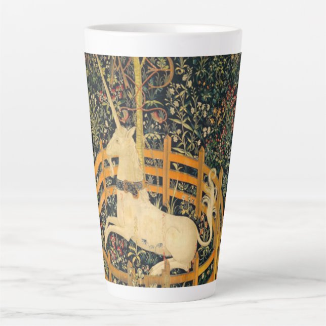 The Unicorn in Captivity Latte Mug (Front)