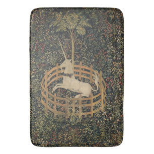 The Unicorn in Captivity, Mediaeval Tapestry  Bath Mat